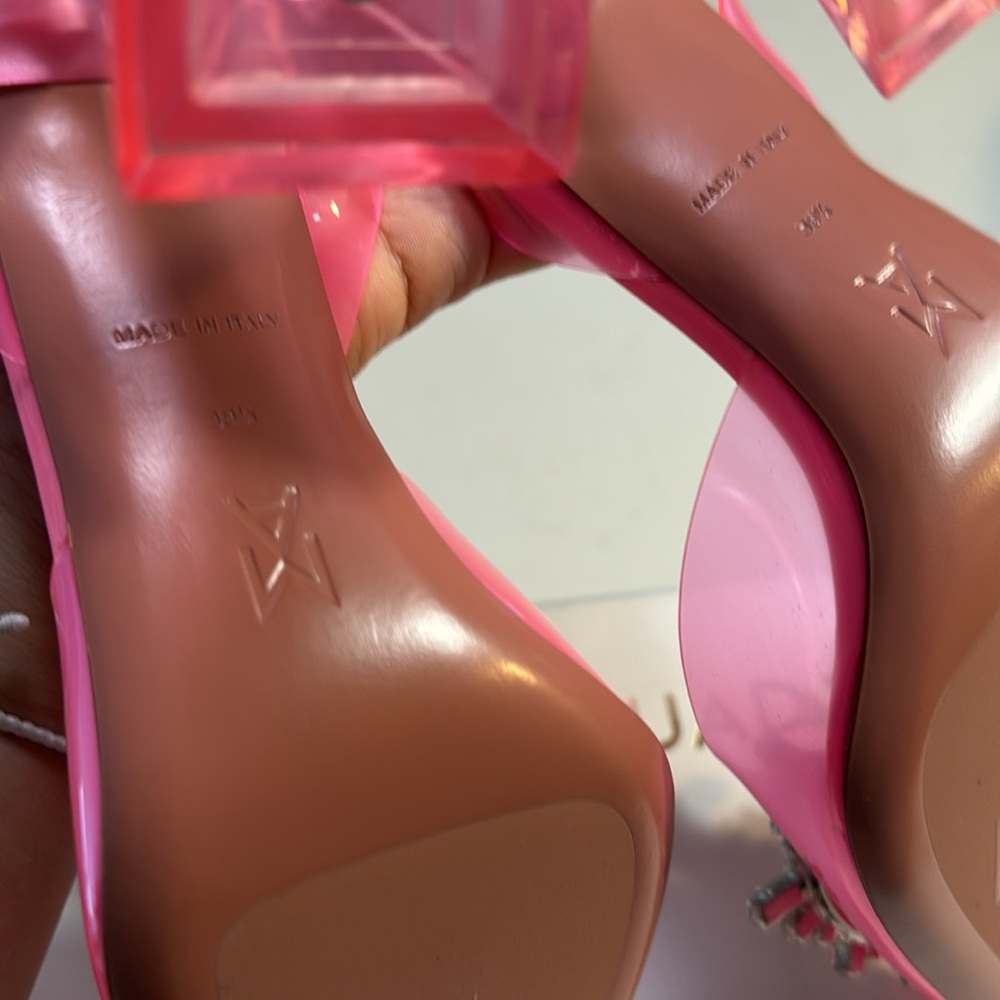 NWB Amina Muaddi Begum glass slingback pumps - Picture 11 of 12